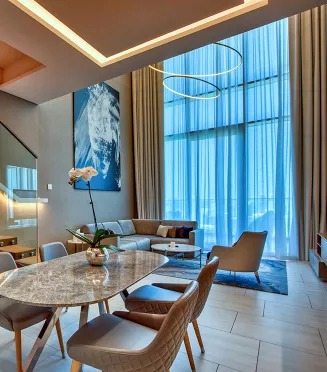 Sivoia QS Motorized Drapery Tracks Lutron Luxury